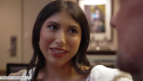 Big ass babe takes a huge cock