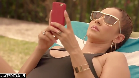 Sexy girl with a big ass fucked by pantyhoseline behind