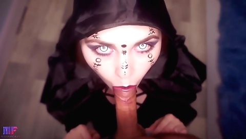 Sexy brunette hair sucks and fucks