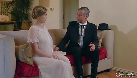 Cute blondie with hot ass fucking