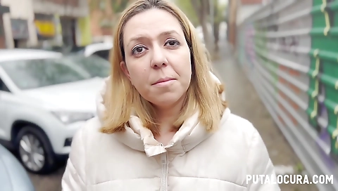 Sexy milf shows off her huge cock